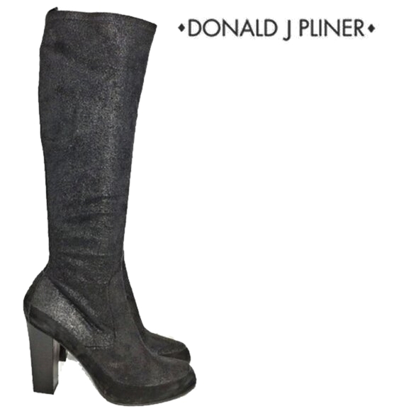 Donald Pliner "Chenia" Over Calf Boots 8.5M New - Picture 2 of 8